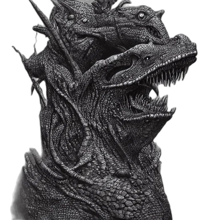 dragon, creature, animal, crown transparent PNG cut-out