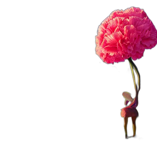 flower, umbrella, tree, staff transparent PNG cut-out