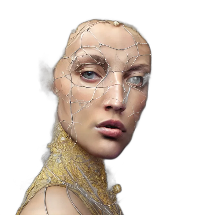 robot, face, mask, jewelry transparent PNG cut-out