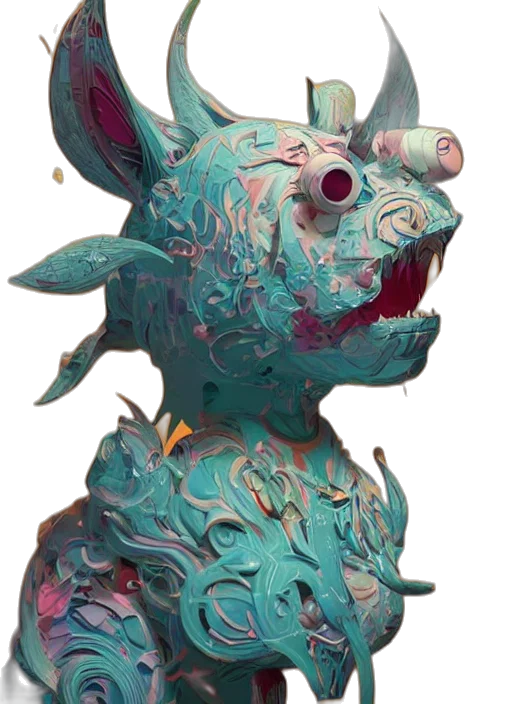 mask, dragon, creature, face transparent PNG cut-out