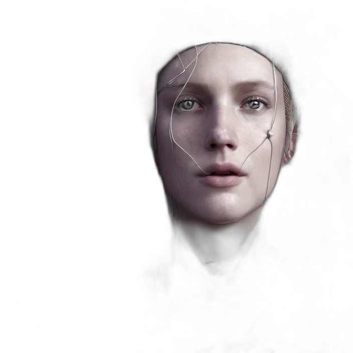 face, robot, mask, creature transparent PNG cut-out
