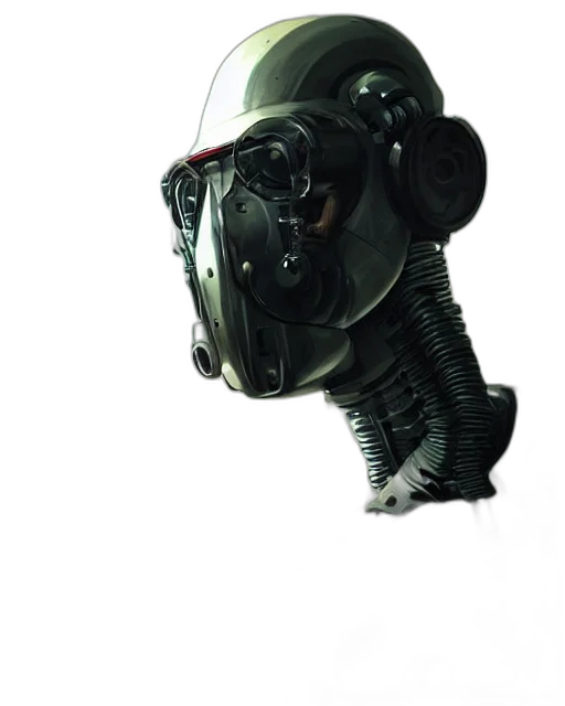 robot, mask, creature, weapon transparent PNG cut-out