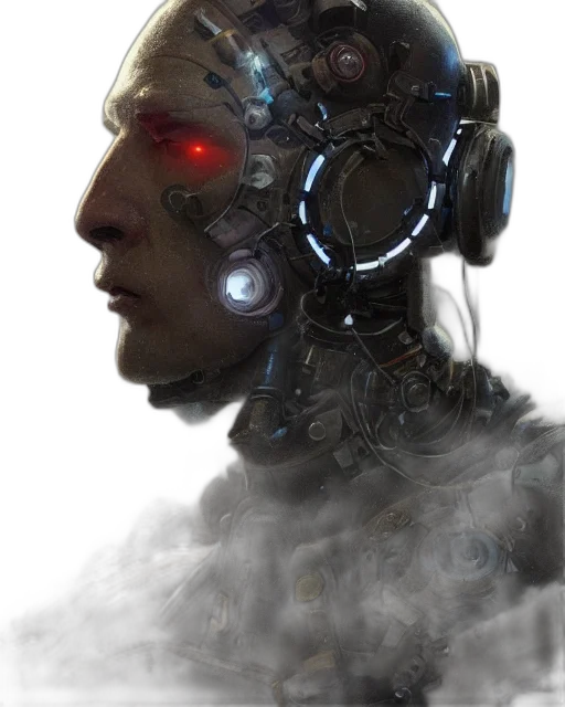 robot, face, mask, creature transparent PNG cut-out