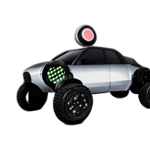 car, robot, weapon, 3d render transparent PNG cut-out