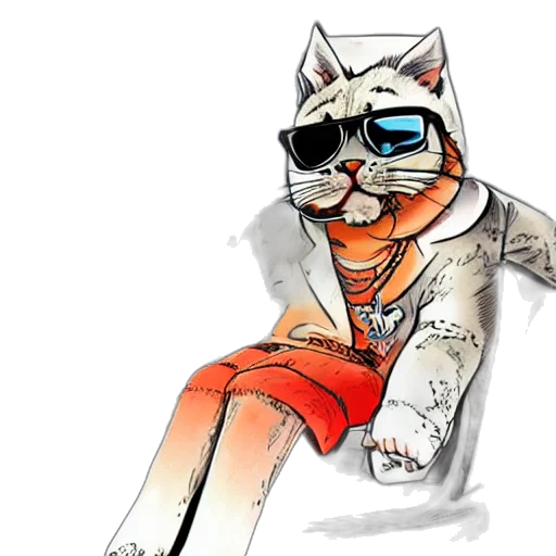 jacket, animal, cartoon, watercolor transparent PNG cut-out