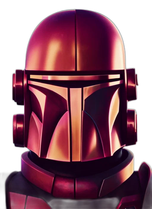 robot, mask, concept art, 3d render transparent PNG cut-out