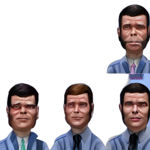 face, 3d render, concept art, photorealistic transparent PNG cut-out