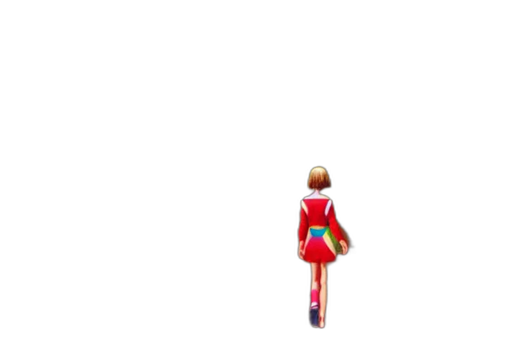 dress, staff, robot, hair transparent PNG cut-out