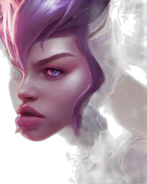 face, fantasy art, concept art, photorealistic transparent PNG cut-out