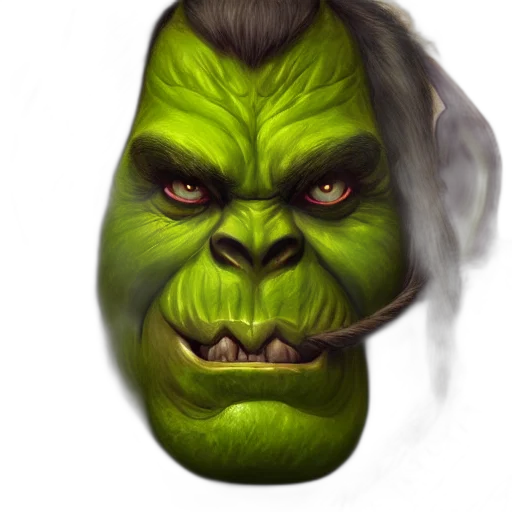 face, mask, creature, staff transparent PNG cut-out