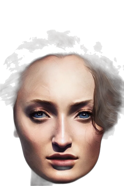 face, hair, crown, mask transparent PNG cut-out