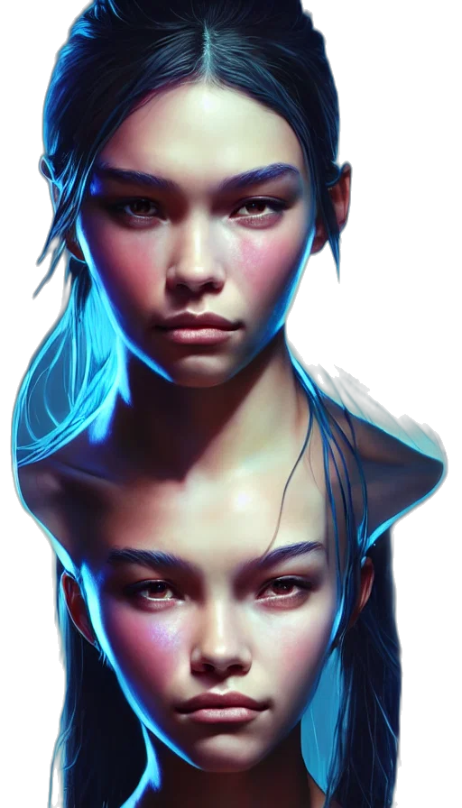 face, mask, cyberpunk, concept art transparent PNG cut-out