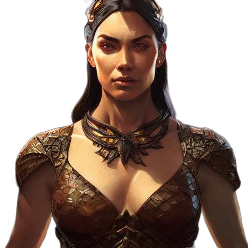 face, dress, crown, staff transparent PNG cut-out