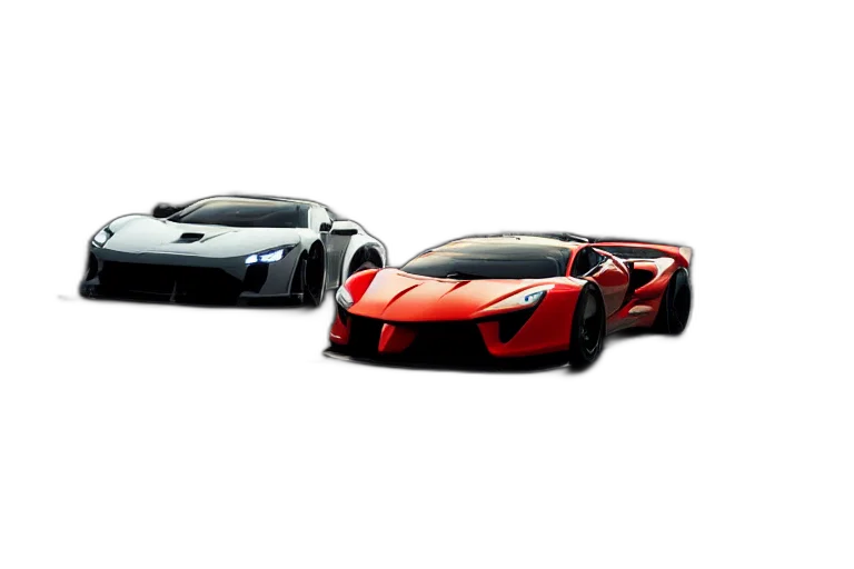 car, weapon, 3d render, photorealistic transparent PNG cut-out