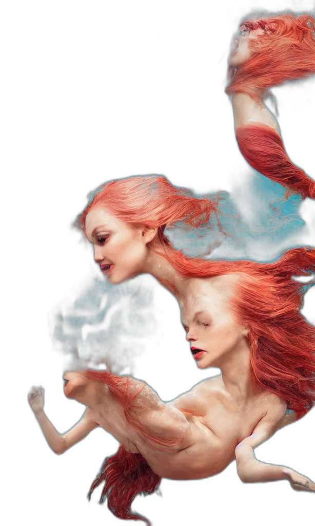 hair, concept art, fantasy art, photorealistic transparent PNG cut-out
