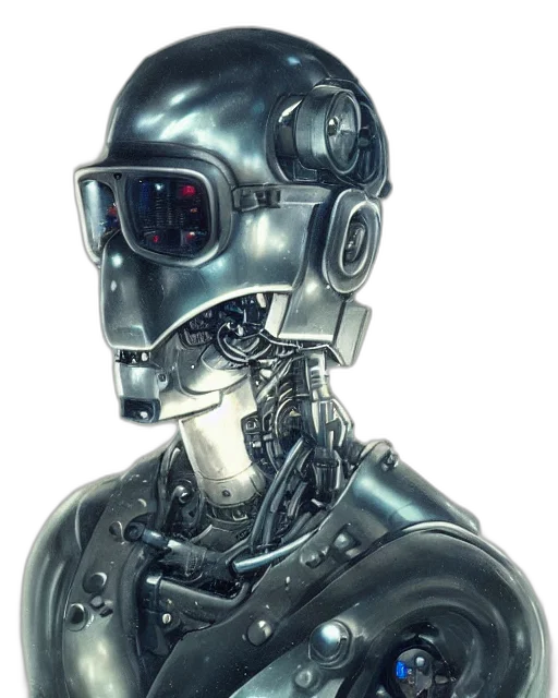 robot, mask, face, cyberpunk transparent PNG cut-out