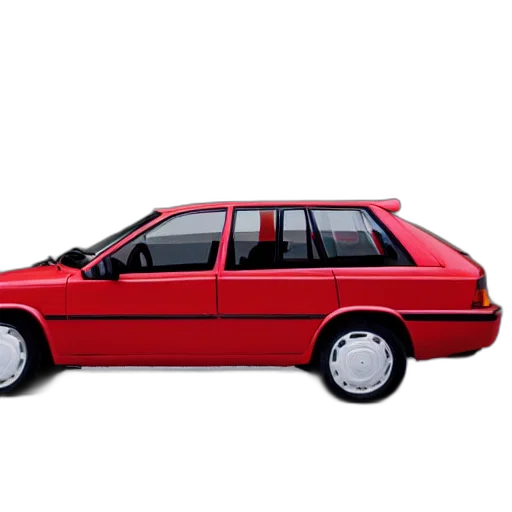 car, photorealistic, 3d render, vaporwave transparent PNG cut-out