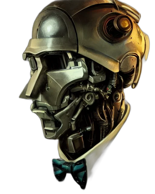robot, mask, face, cyberpunk transparent PNG cut-out