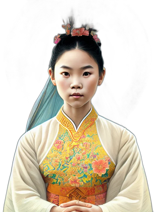 staff, face, dragon, dress transparent PNG cut-out