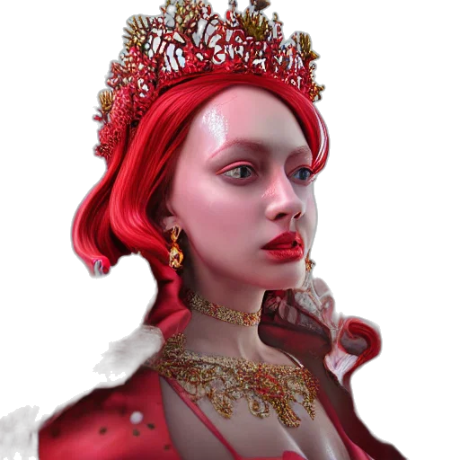 crown, jewelry, face, fantasy art transparent PNG cut-out