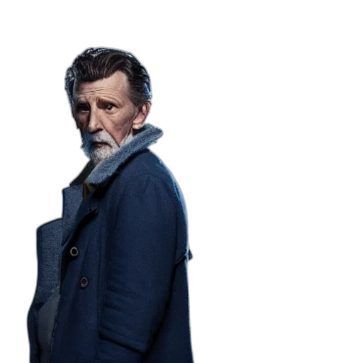 jacket, face, staff, concept art transparent PNG cut-out