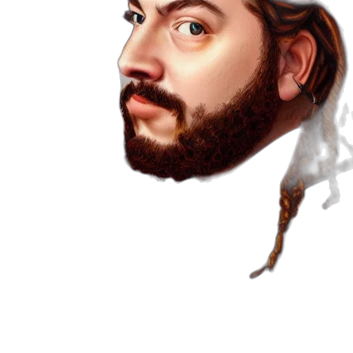 face, hair, staff, crown transparent PNG cut-out