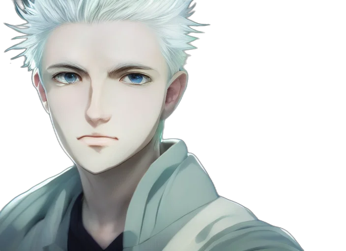 face, fantasy art, anime, photorealistic transparent PNG cut-out