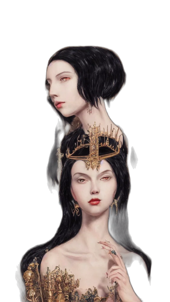 crown, jewelry, face, hair transparent PNG cut-out