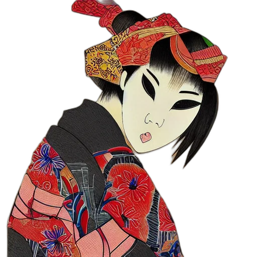 mask, jacket, flower, face transparent PNG cut-out