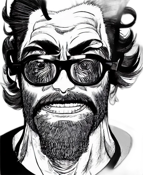 face, mask, comic book art, cartoon transparent PNG cut-out