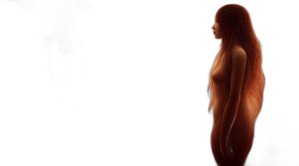 dress, hair, staff, face transparent PNG cut-out