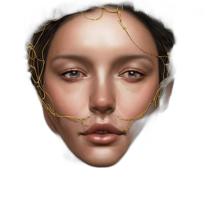 face, mask, crown, jewelry transparent PNG cut-out