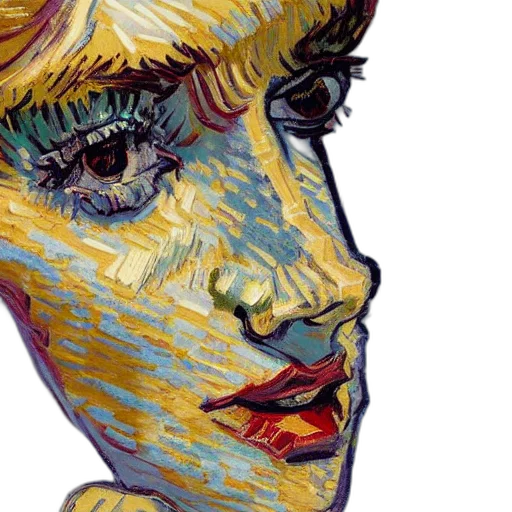 face, comic book art, watercolor, photorealistic transparent PNG cut-out