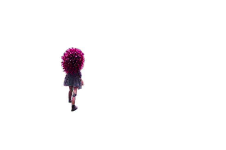 hair, umbrella, flower, dress transparent PNG cut-out