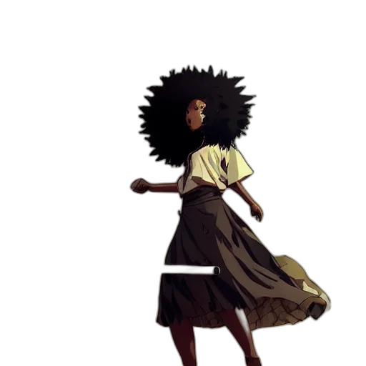 dress, hair, staff, crown transparent PNG cut-out