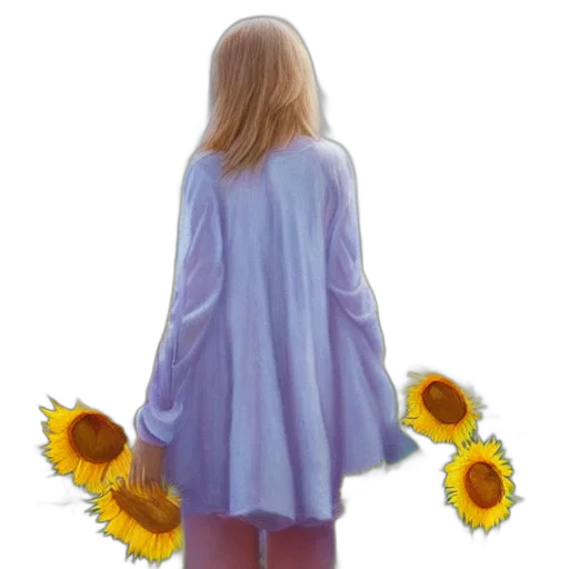 dress, jacket, flower, photorealistic transparent PNG cut-out
