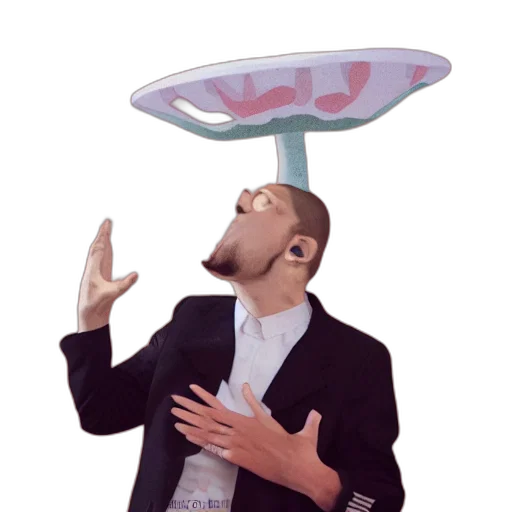 umbrella, hat, staff, jacket transparent PNG cut-out