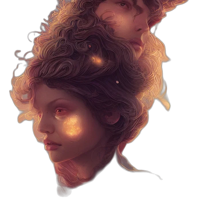 face, crown, mask, hair transparent PNG cut-out
