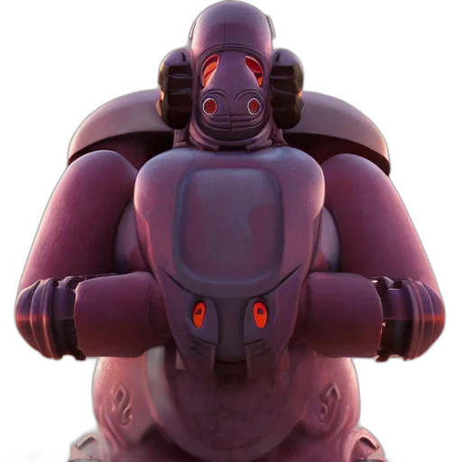 robot, creature, 3d render, concept art transparent PNG cut-out
