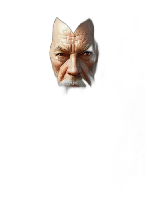 face, mask, staff, creature transparent PNG cut-out