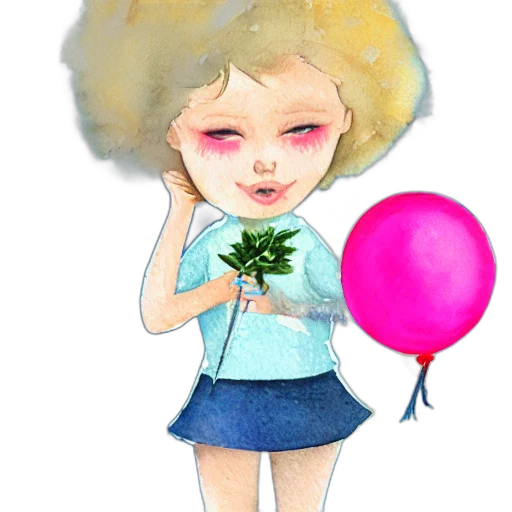 flower, dress, mask, staff transparent PNG cut-out