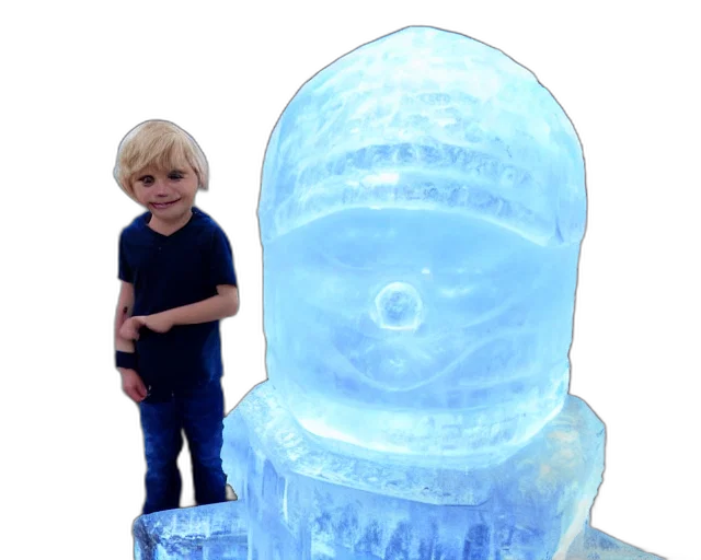 creature, face, 3d render, snow transparent PNG cut-out