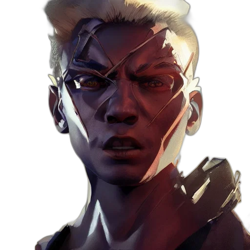 face, mask, staff, creature transparent PNG cut-out