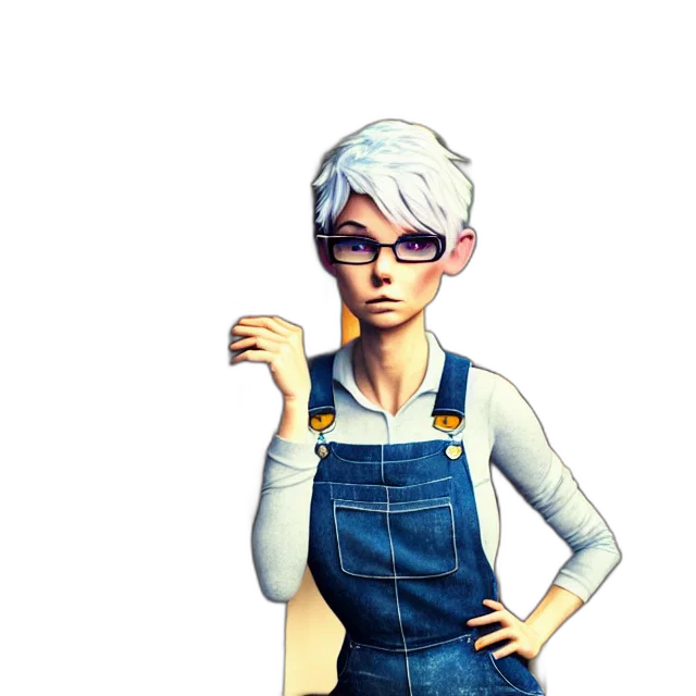 staff, dress, 3d render, concept art transparent PNG cut-out