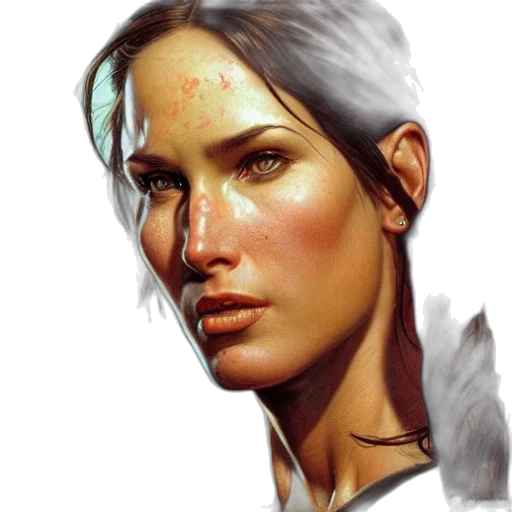 face, staff, photorealistic, fantasy art transparent PNG cut-out