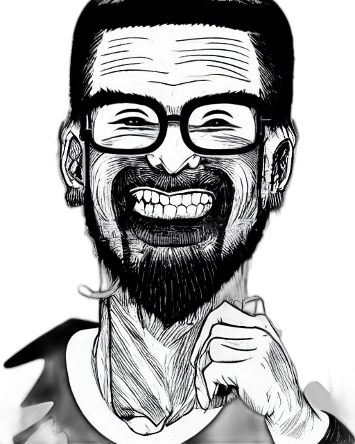 staff, face, cartoon, comic book art transparent PNG cut-out