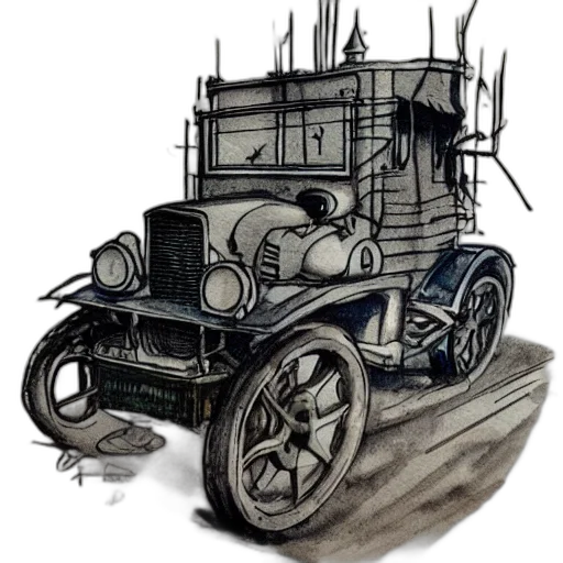 car, robot, weapon, concept art transparent PNG cut-out