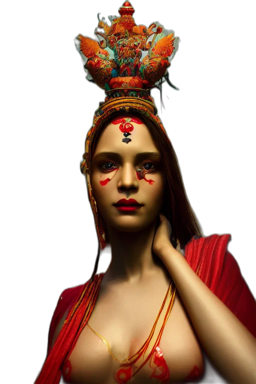 crown, mask, jewelry, staff transparent PNG cut-out
