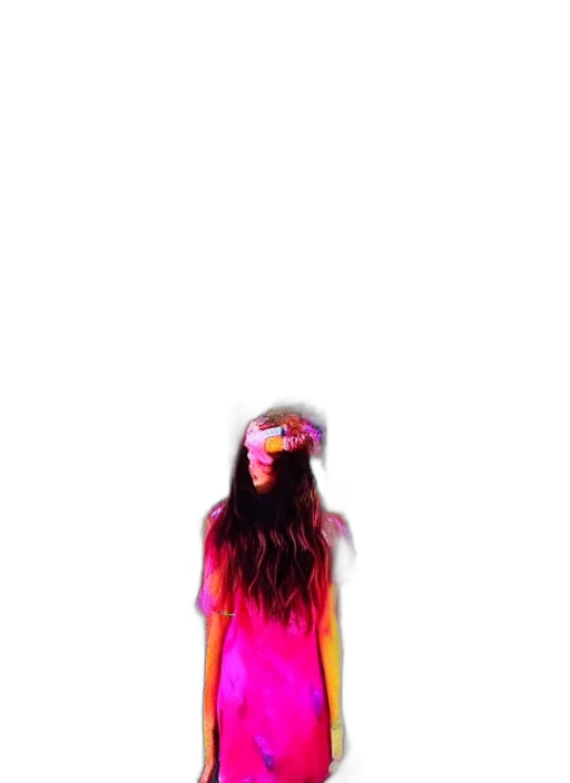 dress, hair, mask, creature transparent PNG cut-out