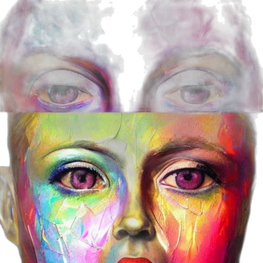 face, mask, crown, photorealistic transparent PNG cut-out
